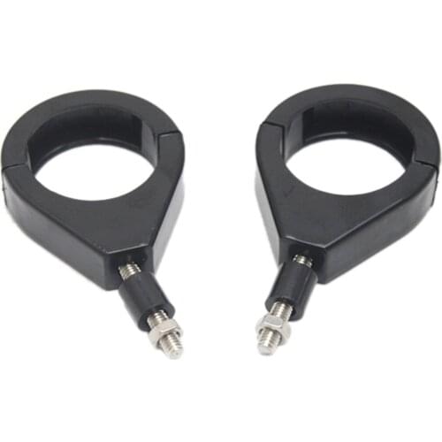 1 Pair Black Motorcycle Turn Signal Mount Bracket Fork Clamps For Harley Dyna Street Bob FXDB V Rod Softail Standard Sportster