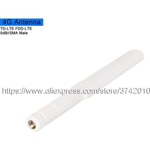High quality 5dBi 2G/3G/4G LTE antenna router rubber antenna SMA Male(pin) 1pcs