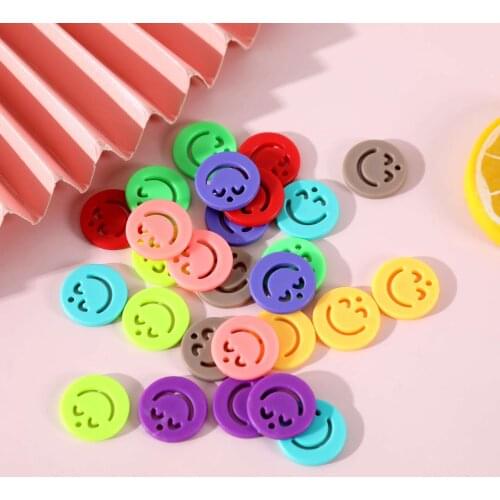 10 Hollow Smiley Face Resin Pendants for DIY Jewelry Making Fashion Earrings Necklaces or Bracelets Pendant Beads PM16