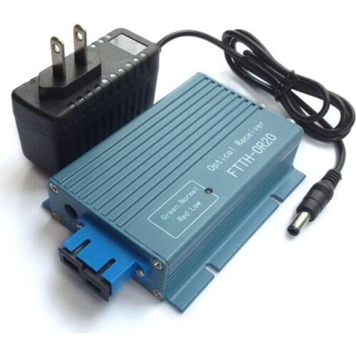 10PCS Aluminium CATV FTTH AGC Micro SC UPC Duplex Connector with 2 output port WDM PON FTTH OR20 CATV Fiber Optical Receiver