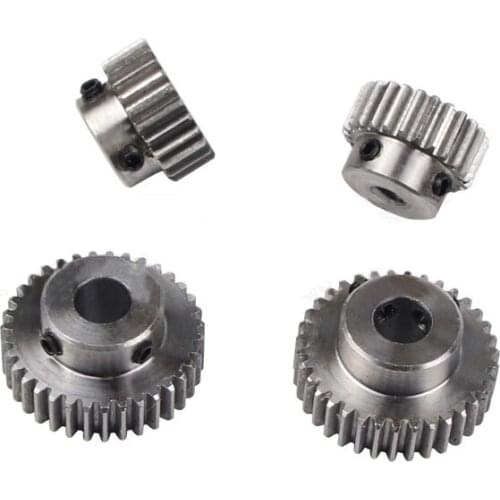 2pcs Spur Gear 45# Steell Motor Boss Convex Gear Rack Transmission 1 Modulus 15/16/18/20/25/30 Teeth Inner Hole 5 6 8 10 12mm