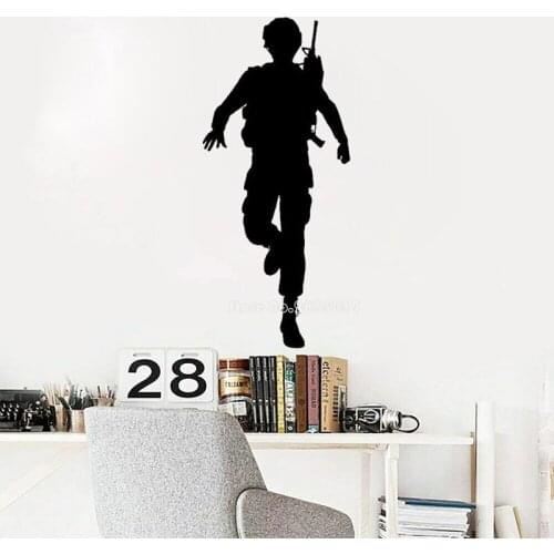 Army Soldier Wall Decal Sticker Vinyl Graphic Army War decor Boys Vinyl Art Decal kids room Special Force on Duty Decor LL173