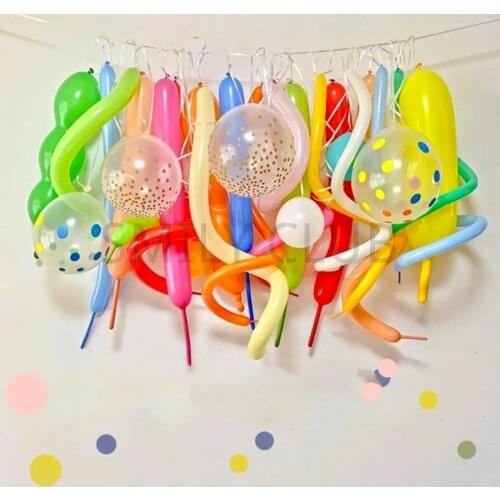 Long balloon magic ball dot Clouds Balloon Wall Decals DIY Wall Sticker For Children Toy ball Kids Room Ceiling Wall Decorative