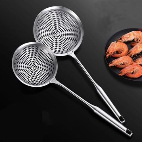 1Pcs 304 Stainless Steel Colander For Dumpling Noodles, Deep-fried, Drained, Hot Pot Spoon, Strainer, Scoop, Mesh, Sieve