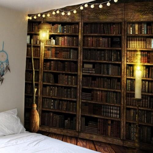 Study Room Bookshelf Tapestry Hippie Bohemian Wall Decoration Tapestry Bedroom Decoration Tapestry