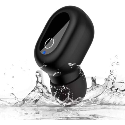 IPX8 Waterproof Bluetooth Earbud Single Mini Bluetooth Wireless Sport Headset Handsfree with Mic 4g