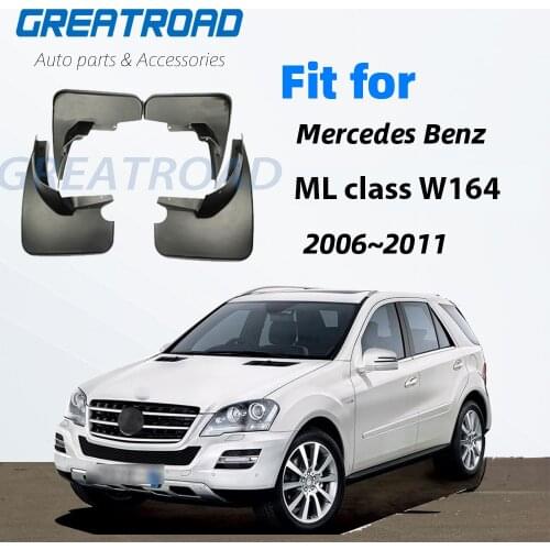 Accessories Set Molded Mud Flaps for Mercedes Benz ML Class W164 2006~2011 2009 2010 Mudguard Splash Guards Fender Mudflaps