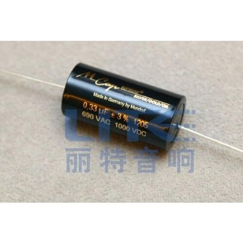 C-014 Original German Mcap Mondolfo Supreme gold and silver foil oil immersed capacitor