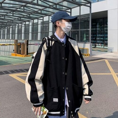 Mens Fashion Baseball Jackets Coats New Mens Casual Streetwear Bomber Jacket Big Pockets 2021 Autumn Men Outdoor Clothes