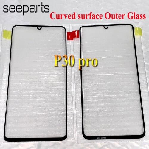 New For Huawei P30 Pro Outer Glass Lens Front Glass p30 pro Outer Glass Screen Panel Replacement Parts Huawei p30pro Front Glass