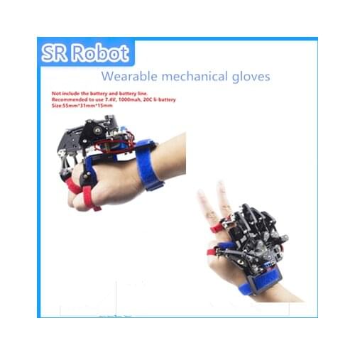 Wearable Mechanical Glove Wireless Somatosensory Controller Control Exoskeleton DIY RC Robot Hand Palm Finger Remote Control