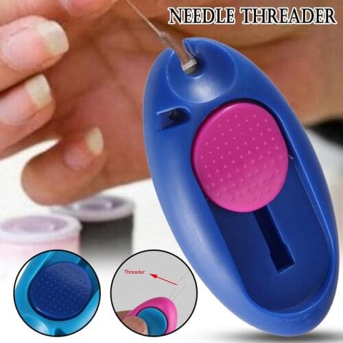2 In 1 Portable Plastic Needle Threader with Cutter Blades Tool Gifts Home Household Gadgets Accessories EL