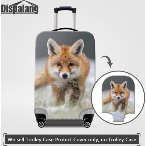 Dispalang Dustproof Luggage Protective Cover Animals Fox Unicorn Wolf Cat Printed Case On Suitcase Men Custom Travel Accessories
