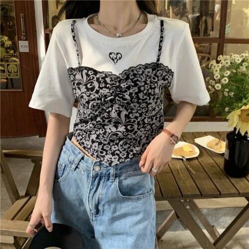 Short-sleeved silk scarf T-shirt womens 2021 summer new style pure desire to be thin, hollow design sense hot girl short top