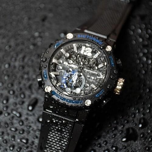 SHIYUN New Military Watch Dual Display Men Sports Watches Style LED Digital Military Waterproof Mens Watches Relogio Masculino