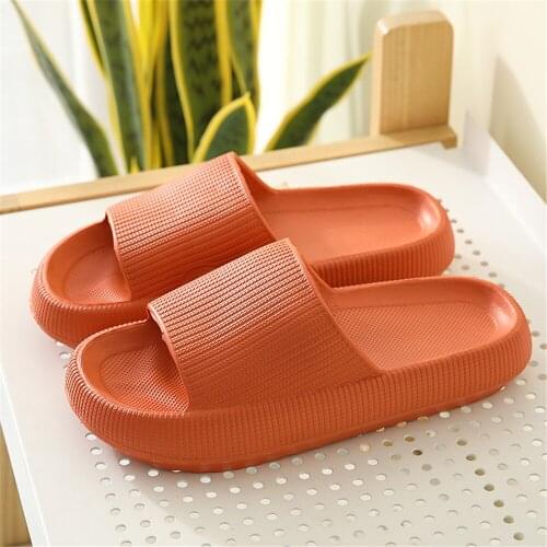 Women Thick Platform EVA Slippers Summer Couple Beach Soft Sole Slide Sandals Leisure Men Ladies Indoor Bathroom Anti-slip Shoes