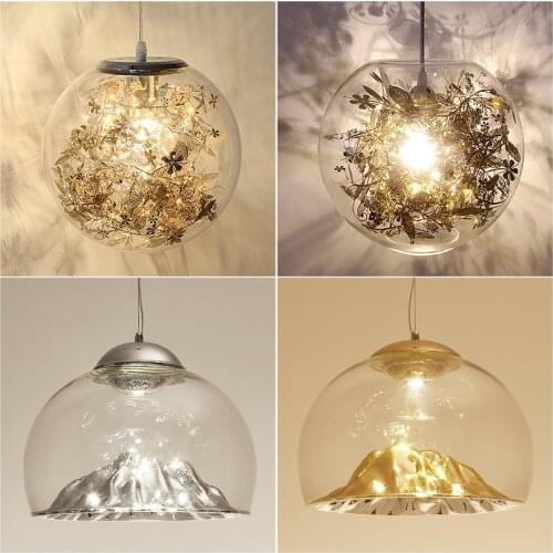 Nordic led glass ball hanglamp pendant lights deco chambre kitchen dining bar pendant lights chandelier dining room living room