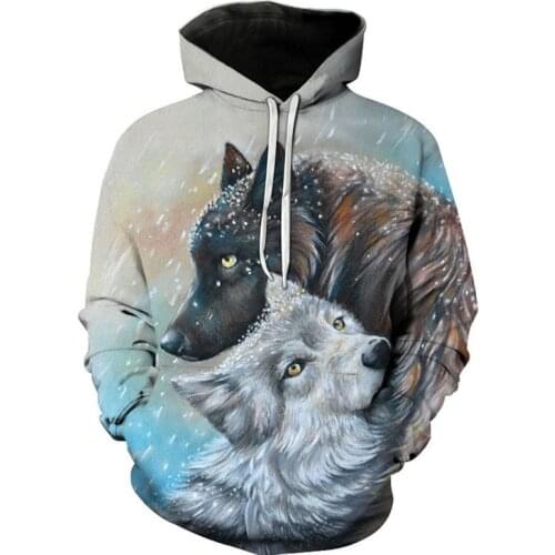 2021 Autumn Winter hoodie fashion 3D Printed sweatshirts Men/Women Wolf lover hoodies oversized casual man sudaderas streetwear