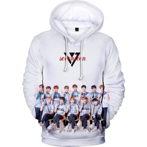 3D Print SEVENTEEN 17 Hoodies Kpop Sweatshirts Men/women Hip Hop Pullover Harajuku Tops High Quality 3D Hoodies Mens Sweatshirts