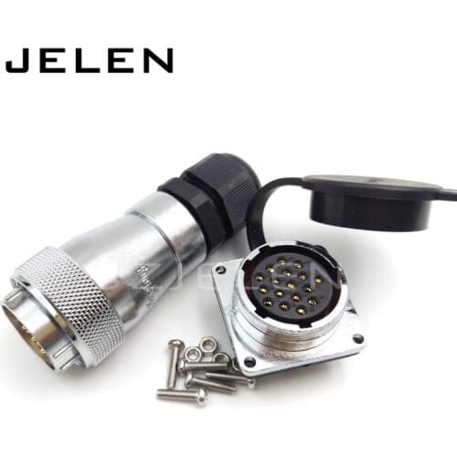 WF28 serie, waterproof 17pin connector IP67 male and female connector, Soldering Electric Cable Wire Waterproof Connector