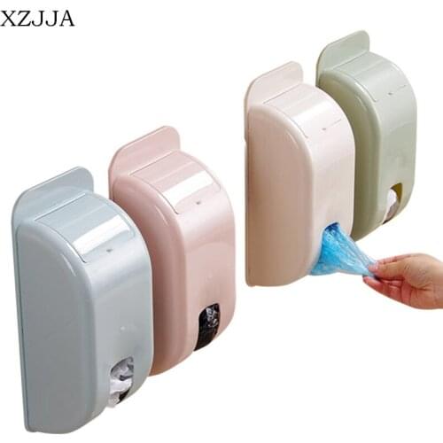 XZJJA Creative Wall-Mounted Garbage Bag Storage Box Plastic Container Multi-Purpose Kitchen Bathroom Organization Storage Bins