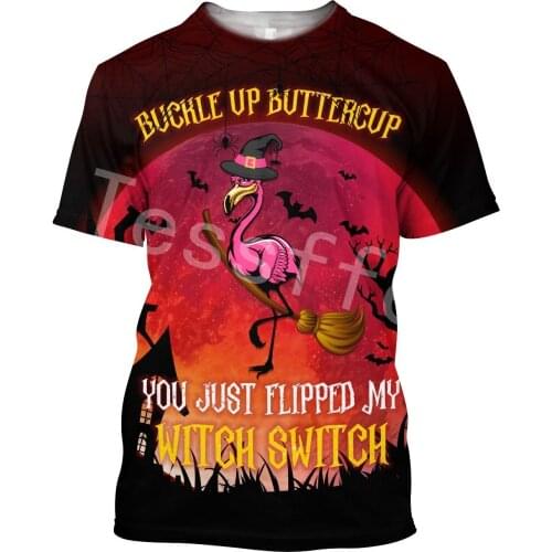 Tessffel Crazy Amazing Halloween 3D All Over Printed Colorful Summer Harajuku T-shirt Unisex Top O-Neck Short Sleeve Style-H25