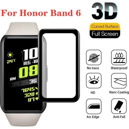 3D Protective Film For Huawei Honor Band 6 Full Curved Edge Screen Protector Film For Huawei Watch honor band 6 Band6 Soft Film
