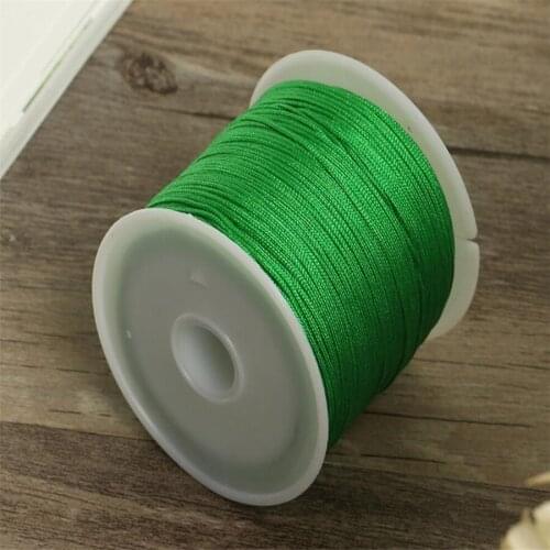 0.8MM Emerald Nylon Thread Chinese Knot Macrame Cord for Bracelet Braided String DIY Tassels Beading Shamballa Thread 50 Meters