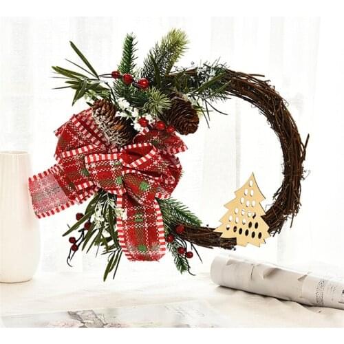 1Pcs Christmas Garland Christmas Decorations For Home New Year Decor 2022 Creative HandiCraft Christmas Ornaments Wreath Pendant