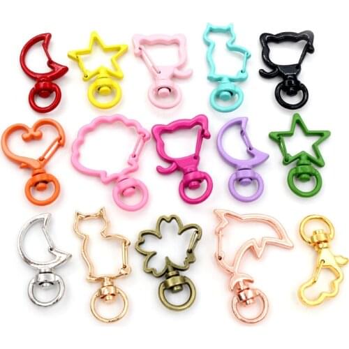 10pcs/lot Snap Hook Trigger Clips Buckles For Keychain Lobster Lobster Clasp Hooks for Necklace Key Ring ClaspDIY Making