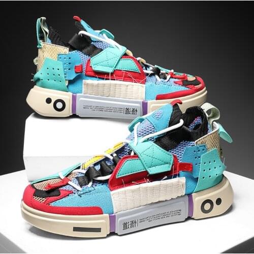 2020 Designer Chunky Sneakers Men High top Fashion Superstar Sports Shoes Hip-hop Stitch Breathable Platform Mens Trainers Shoes