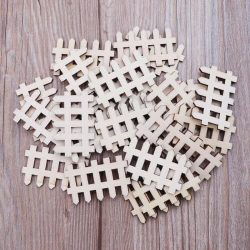 25pcs Laser Cut Wooden Fence Embellishment Wooden Shape Craft Wedding Decor