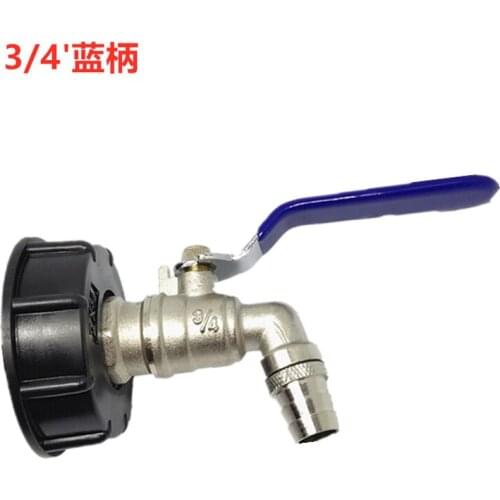 IBC Adapter S60*6, 3/4 Inch Garden Faucet Replacement Connector Fitting Valve Anti-corrosion IBC Ton Barrel Faucet Connectors