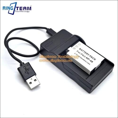2-In-1 FNP-F48 NP48 NP-48 Battery Pack & USB Charger BC-48 for Fujifilm Digital Cameras XQ1