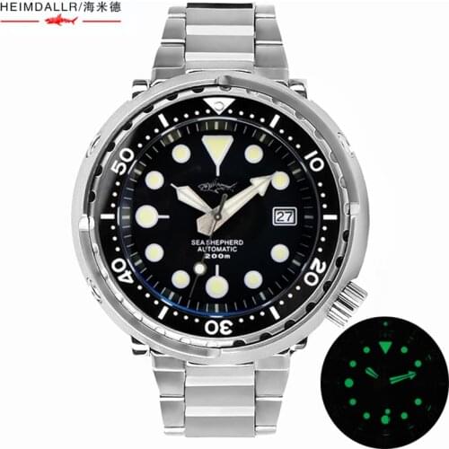 Heimdallr Tuna Automatic Watch Men NH35 Sapphire Crystal Luxury Brand Mechanical Wristwatches 300m Waterproof