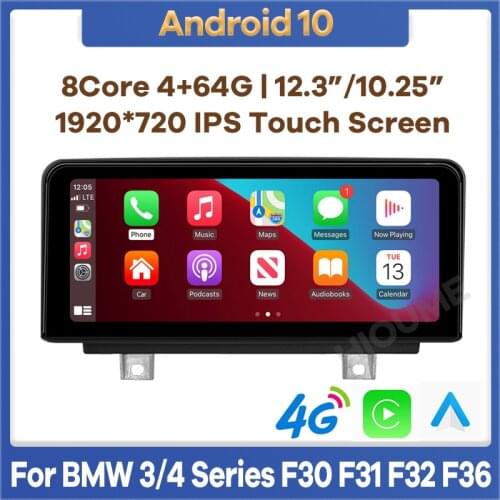 10.25" 8Core CPU 8G RAM Android 10 Car Multimedia Player GPS Navigation for BMW 3/4 Series F30 F31 F34 F32 F33 F36 2013-2017