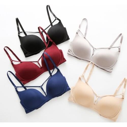 French Style Bralette Seamless Deep V Girl Women Bra Wireless Thin Underwear Sexy Lingerie Soft Bra Shirt Vest For Women