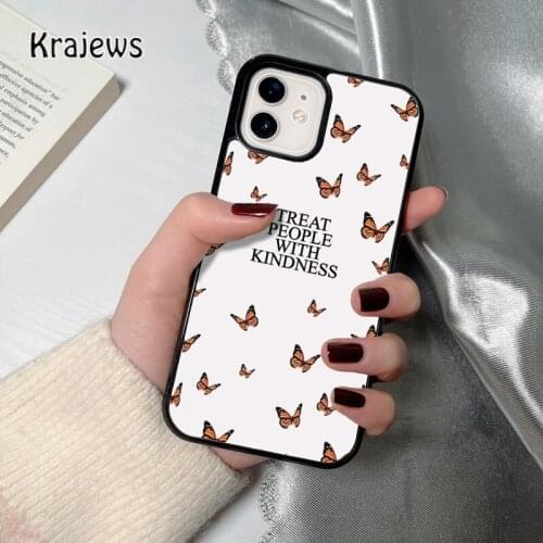 Krajews Be Kind coque Phone Case for iPhone 12 mini 5 6S 7 8 PLUS X XS XR 11 PRO MAX SE 2020 Back Cover Funda Shell