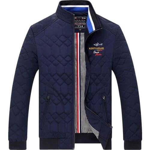 Dropshipping Shark Brand Jacket 4XL High Quality Shark Embroidery Cotton Liner Warm Autumn Coat Men Casual Mens Jackets Parka