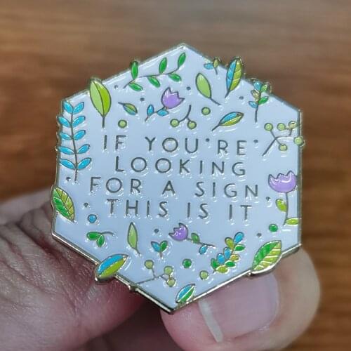 Beautiful inspirational lapel pin