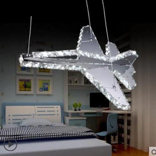 Creative aircraft childrens room lamp boy simple chandeliers personality restaurant lights led girls room lights led fixture