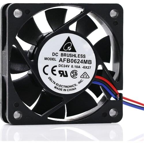 New AFB0624MB 6015 6CM 24V 0.10A drive fan 3-wire original plug