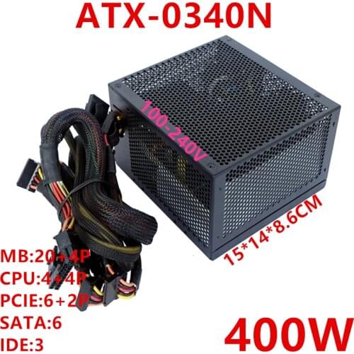 New Original PSU For Enhance 0 dB 0 Noise No Fan Mute Power Supply ATX-0340N