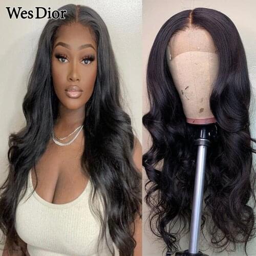 Body Wave Lace Front Wig Brazilian 13x4 Lace Front Human Hair Wigs For Black Women Remy 4x4 Closure Wig Pre-Plucked Density 150
