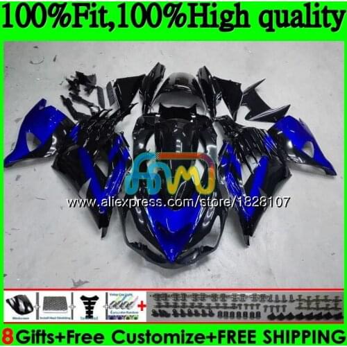 Blue black Injection For KAWASAKI ZX 14R ZZR1400 ZX-14R 21BS.17 ZX14R 06 07 08 09 10 11 2006 2007 2008 2009 2010 2011 Fairing