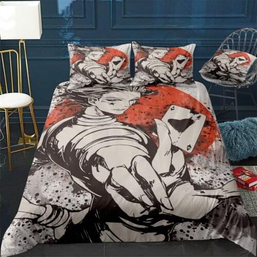 Hisoka Duvet Cover Comfortable Quilt Home Decora Design Universal Bedding Set Bedclothes+Pillowcase 3pcs