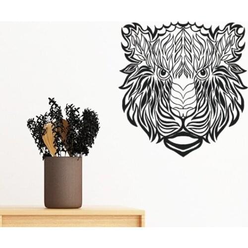 Strong Lion Animal Portrait Sketch Removable Wall Sticker Art Decals Mural DIY Wallpaper for Room Decal