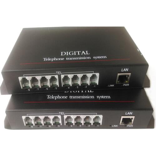 8CH PCM Voice Telephone Fiber Optical Media Converter with Etherther 20Km