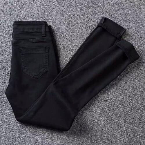 High quality slim pencil Jeans Woman High Waist trousers Denim Trousers Washed Denim harem Pants loose long Pants