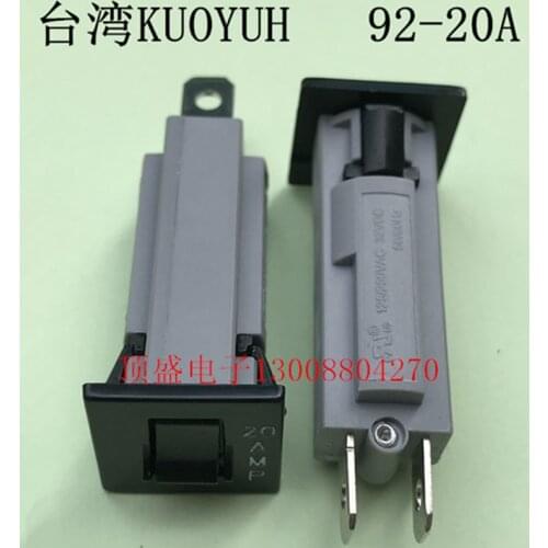 KUOYUH 92 Series 0.5A 1A 1.5 2A 2.5 3 4A 5 7 8 9 10A 12A 15A 20A Power overload overcurrent protector AC125/250VAC 32VDC 50/60HZ